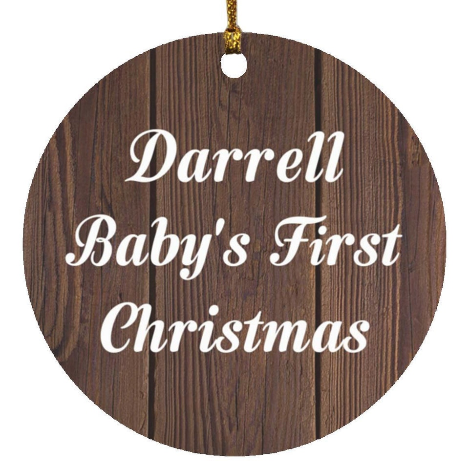 Darrell Baby's First Christmas - Circle Ornament D
