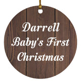 Darrell Baby's First Christmas - Circle Ornament D