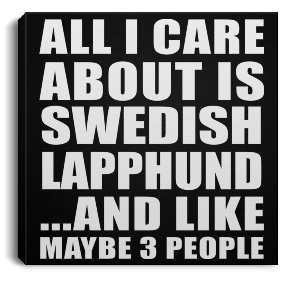 All I Care About Is Swedish Lapphund - Canvas Square