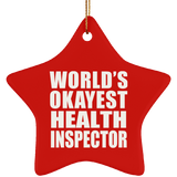 World's Okayest Health Inspector - Star Ornament