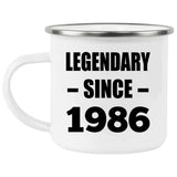38th Birthday Legendary Since 1986 - 12oz Camping Mug
