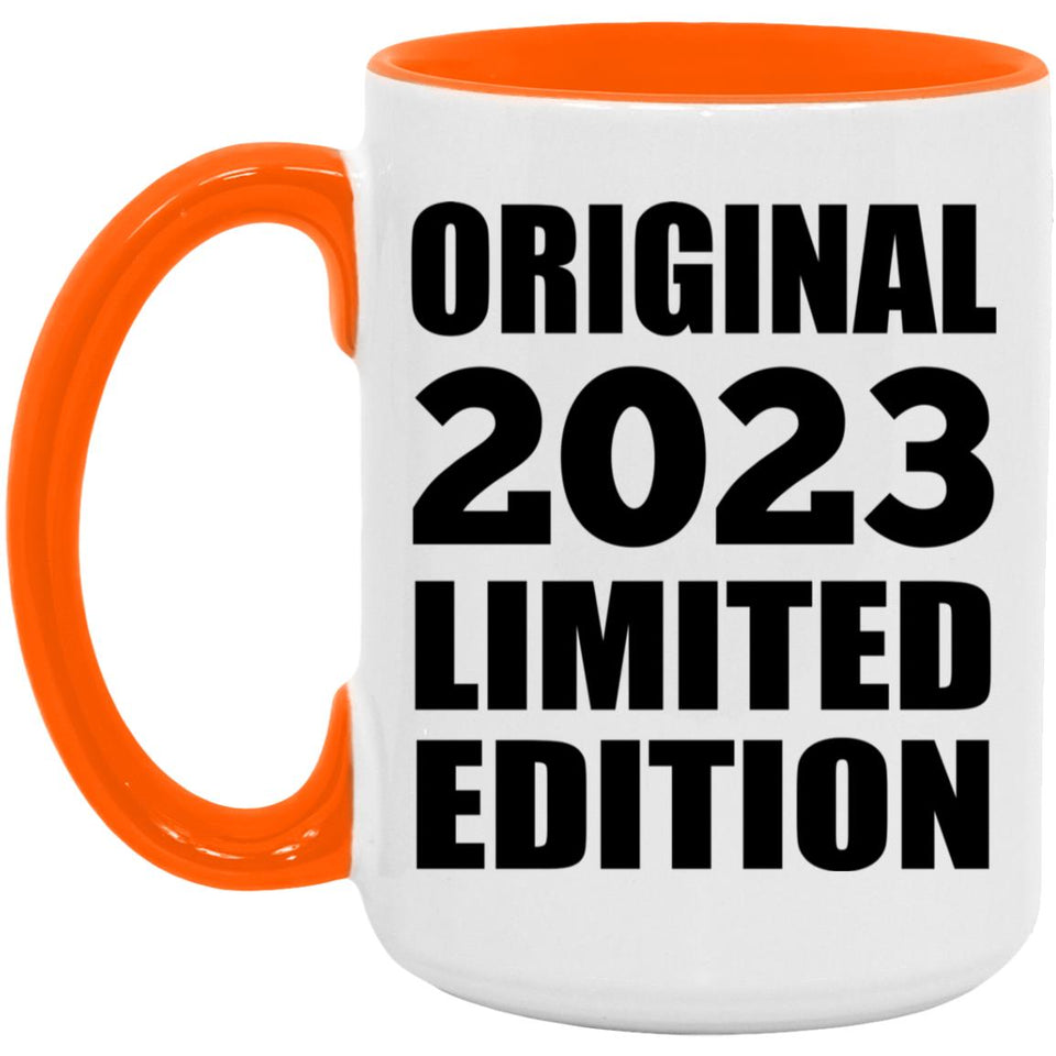 1st Birthday Original 2023 Limited Edition - 15oz Accent Mug Orange