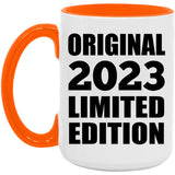 1st Birthday Original 2023 Limited Edition - 15oz Accent Mug Orange