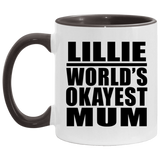 Lillie World's Okayest Mum - 11oz Accent Mug Black