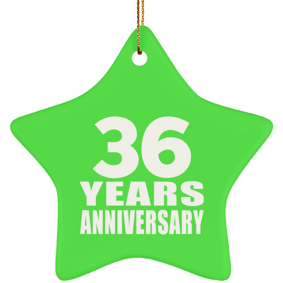 36th Anniversary 36 Years - Star Ornament