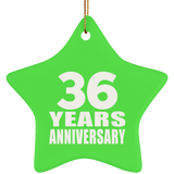36th Anniversary 36 Years - Star Ornament