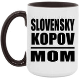 Slovensky Kopov Mom - 15oz Accent Mug Black
