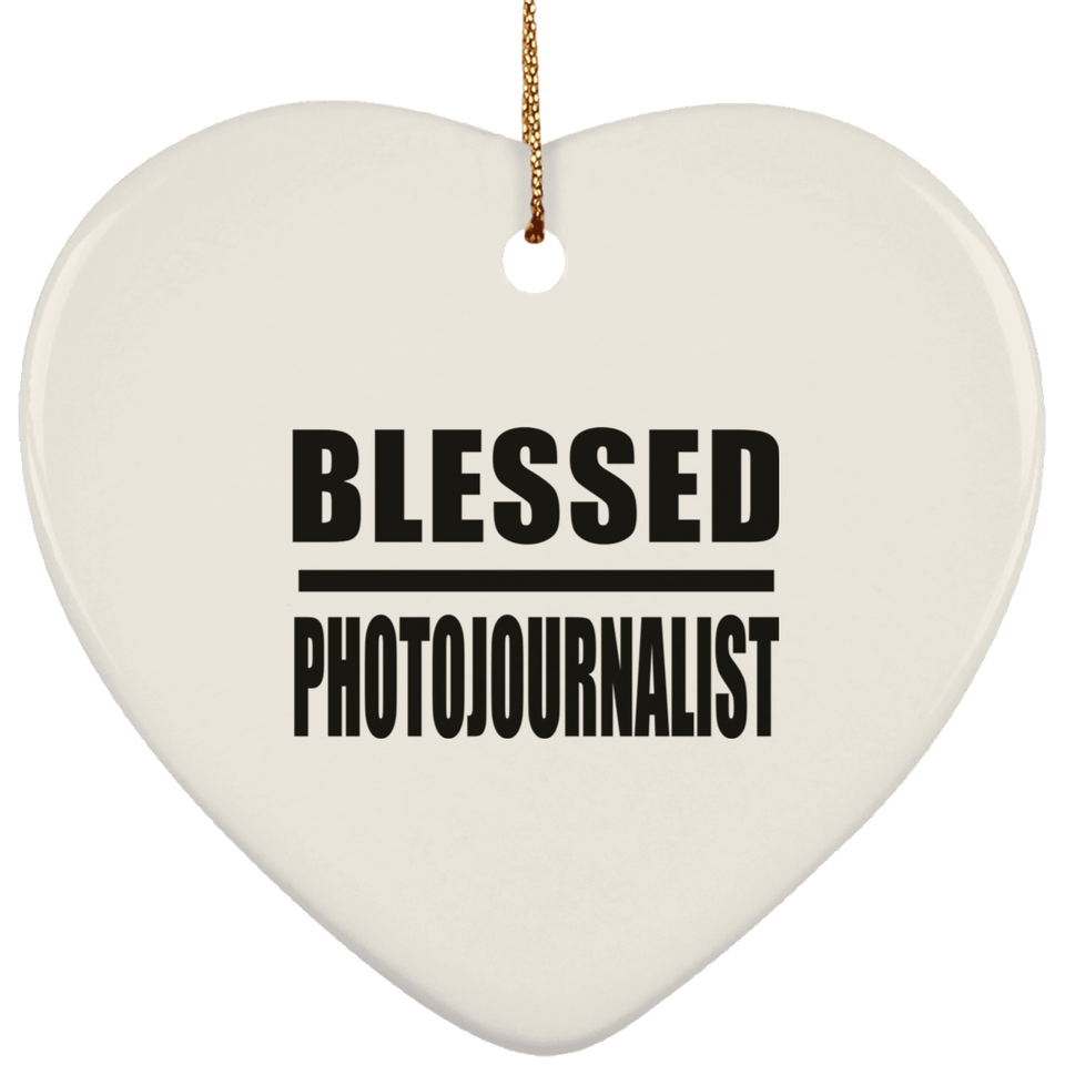 Blessed Photojournalist - Heart Ornament