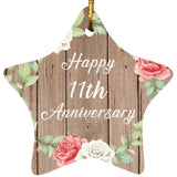 Happy 11th Anniversary - Star Ornament B