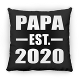 Papa Established EST. 2020 - Throw Pillow Black