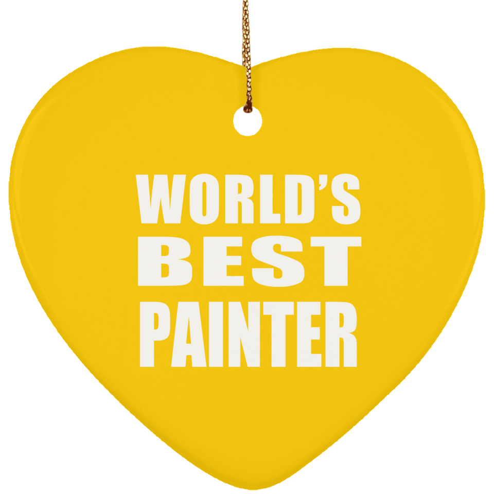 World's Best Painter - Heart Ornament