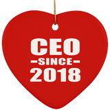 CEO Since 2018 - Heart Ornament