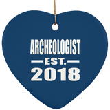 Archeologist Established EST. 2018 - Heart Ornament