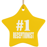Number One #1 Receptionist - Star Ornament
