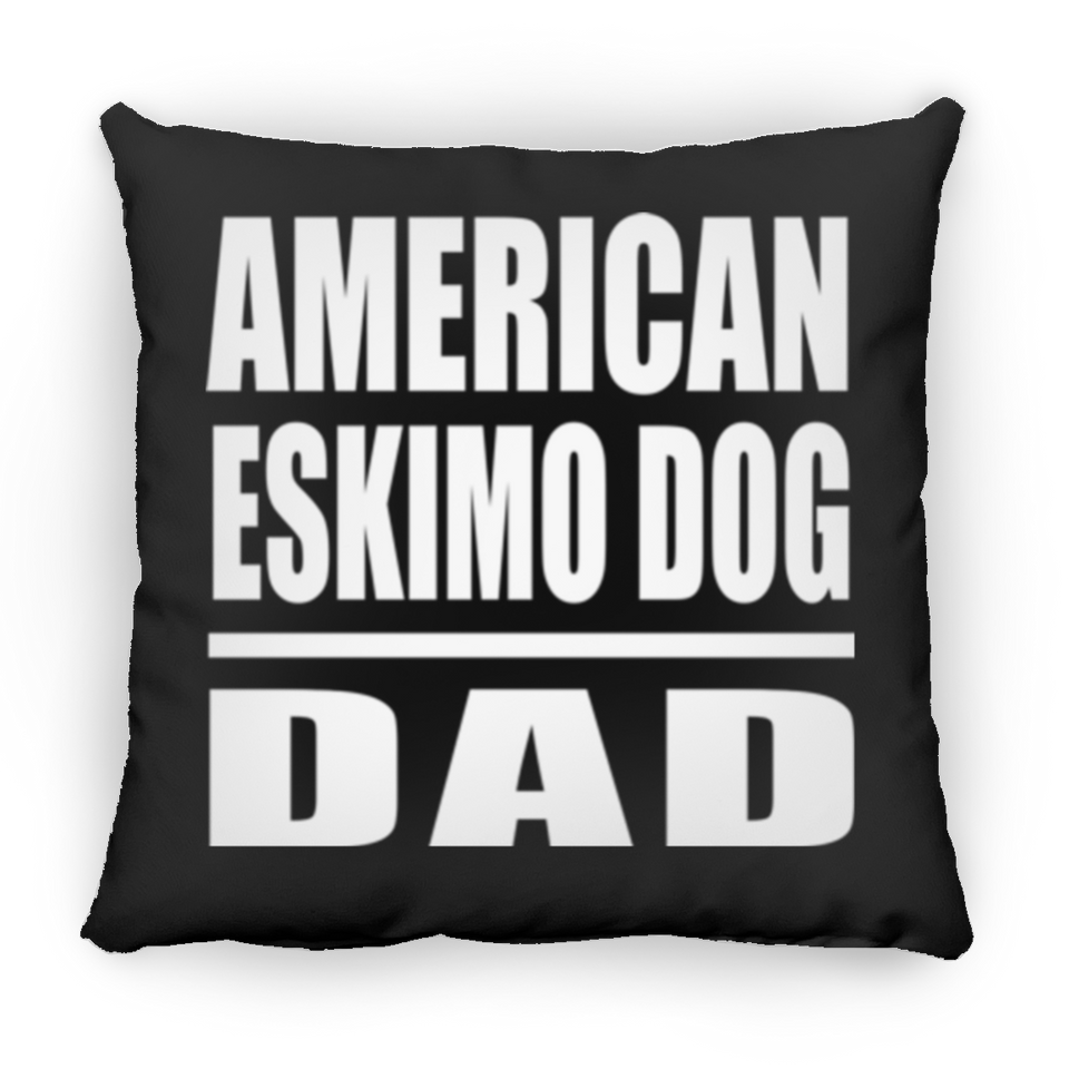 American Eskimo Dog Dad - Throw Pillow Black