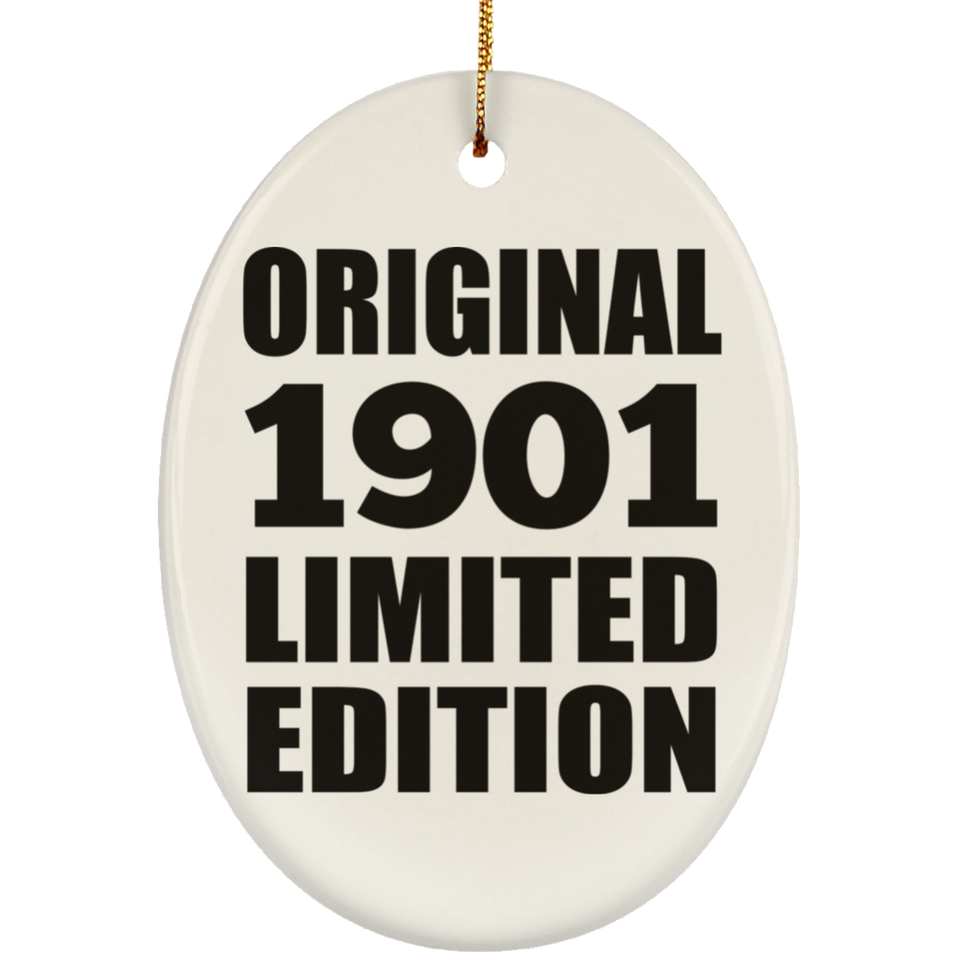 123rd Birthday Original 1901 Limited Edition - Oval Ornament