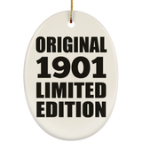 123rd Birthday Original 1901 Limited Edition - Oval Ornament