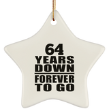 64th Anniversary 64 Years Down Forever to Go - Star Ornament