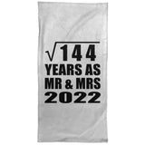 12th Anniversary Square Root of 144 Years As Mr & Mrs 2022 - Hand Towel