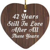 42nd Anniversary 42 Years Still In Love After These Years - Heart Ornament D