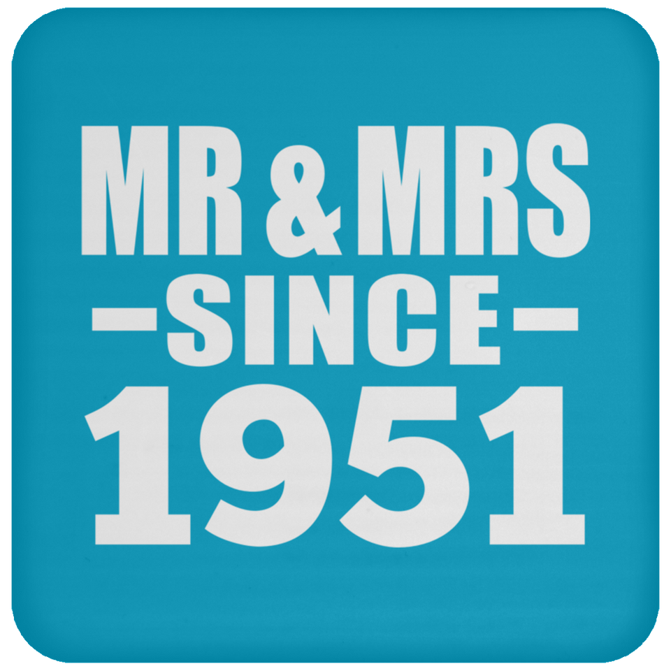 73rd Anniversary Mr & Mrs Since 1951 - Drink Coaster
