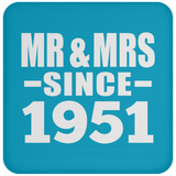 73rd Anniversary Mr & Mrs Since 1951 - Drink Coaster