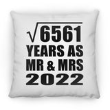 81st Anniversary Square Root of 6561 Years As Mr & Mrs 2022 - Throw Pillow