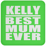 Kelly Best Mum Ever - Drink Coaster