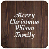 Merry Christmas Wilson Family - Drink Coaster D