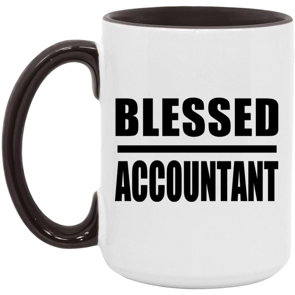 Blessed Accountant - 15oz Accent Mug Black