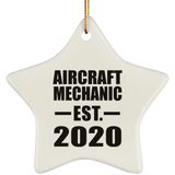 Aircraft Mechanic Established EST. 2020 - Star Ornament
