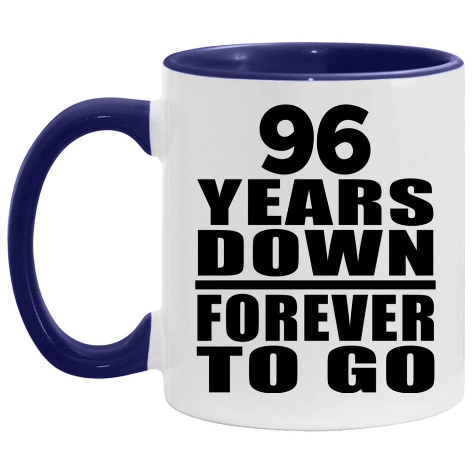 96th Anniversary 96 Years Down Forever to Go - 11oz Accent Mug Purple