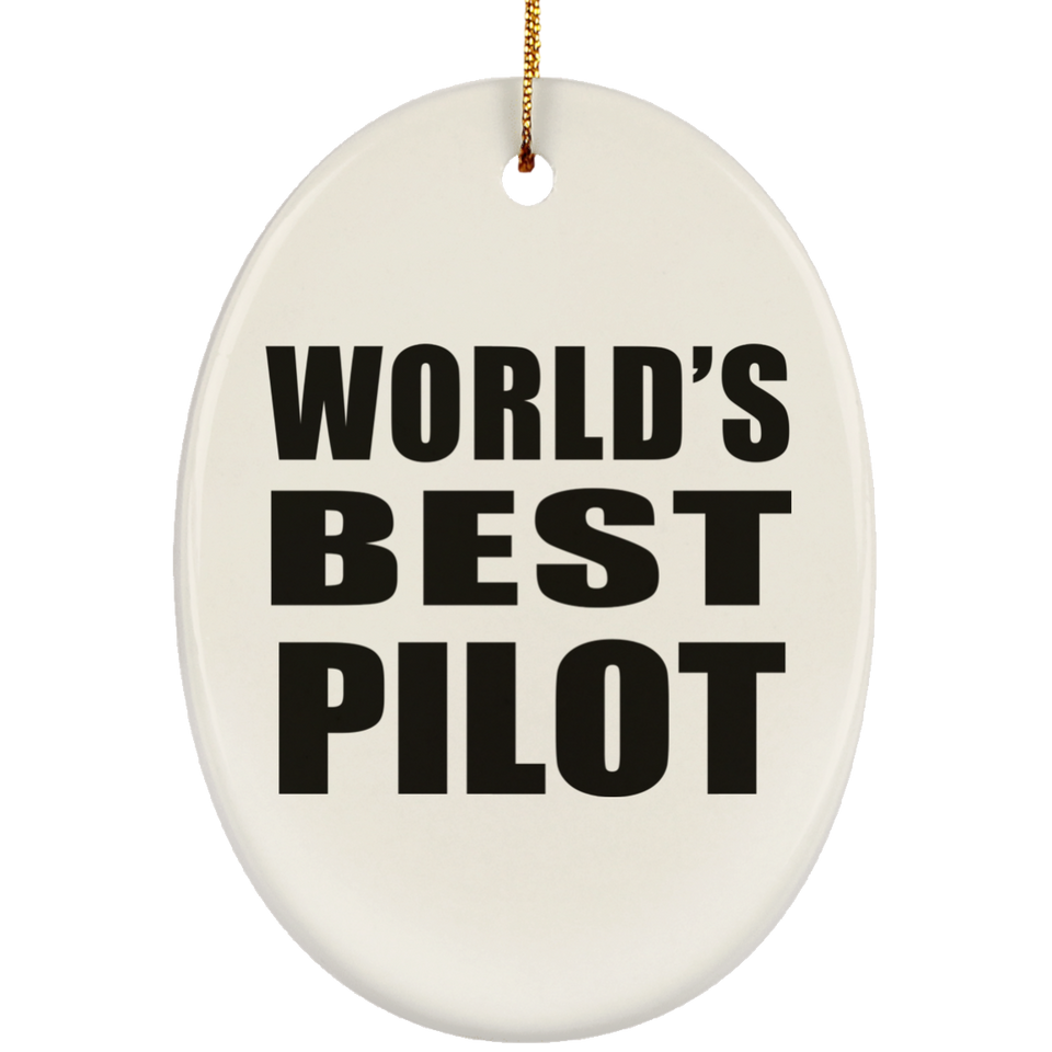 World's Best Pilot - Oval Ornament