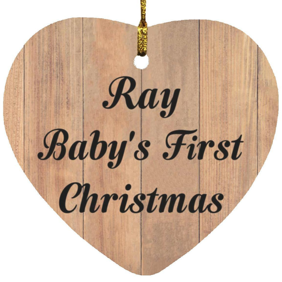Ray Baby's First Christmas - Heart Ornament C