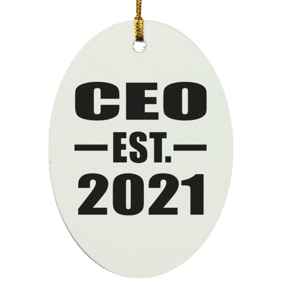 CEO Established EST. 2021 - Oval Ornament