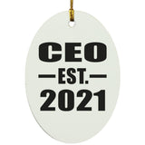 CEO Established EST. 2021 - Oval Ornament