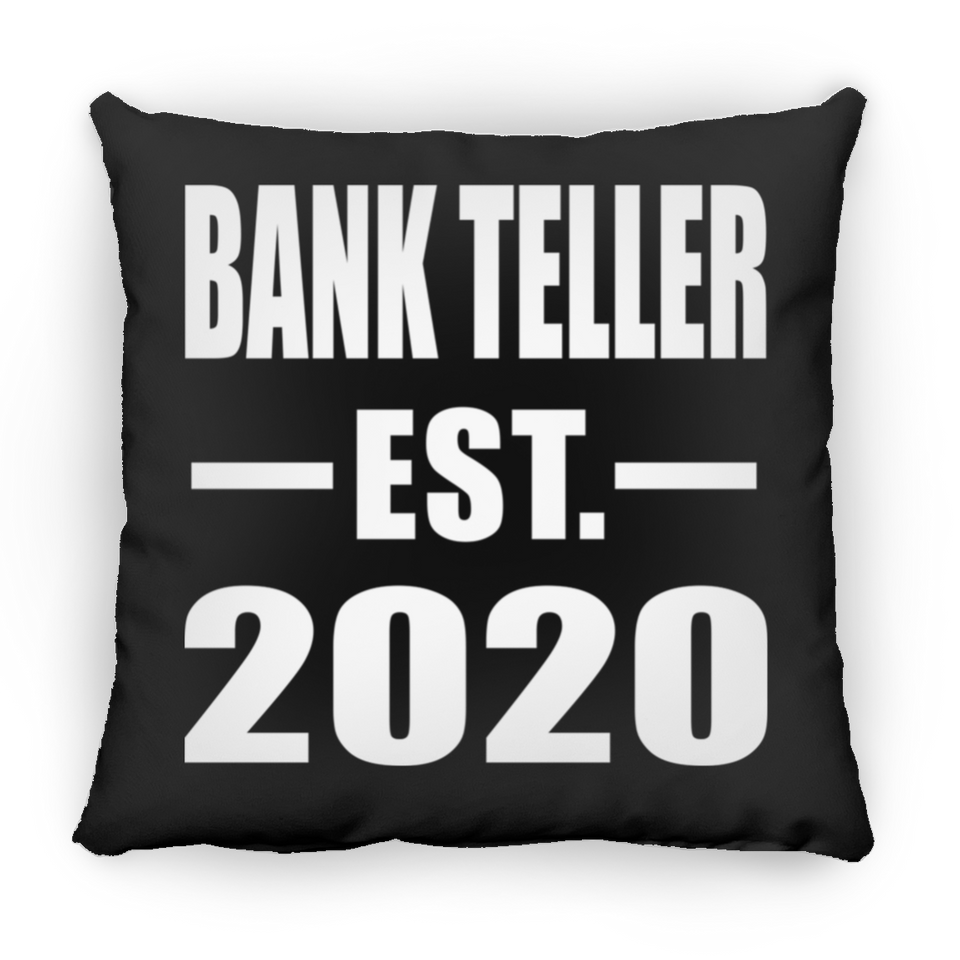 Bank Teller Established EST. 2020 - Throw Pillow Black