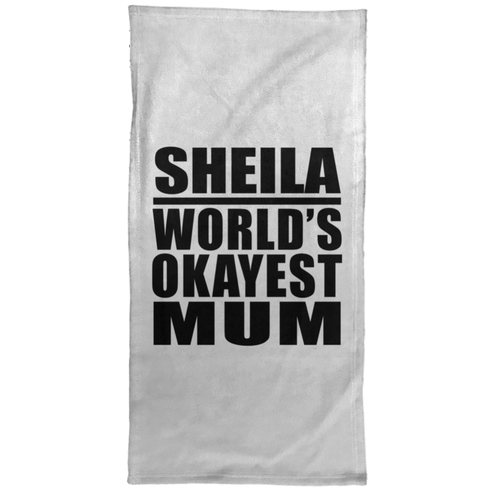 Sheila World's Okayest Mum - Hand Towel