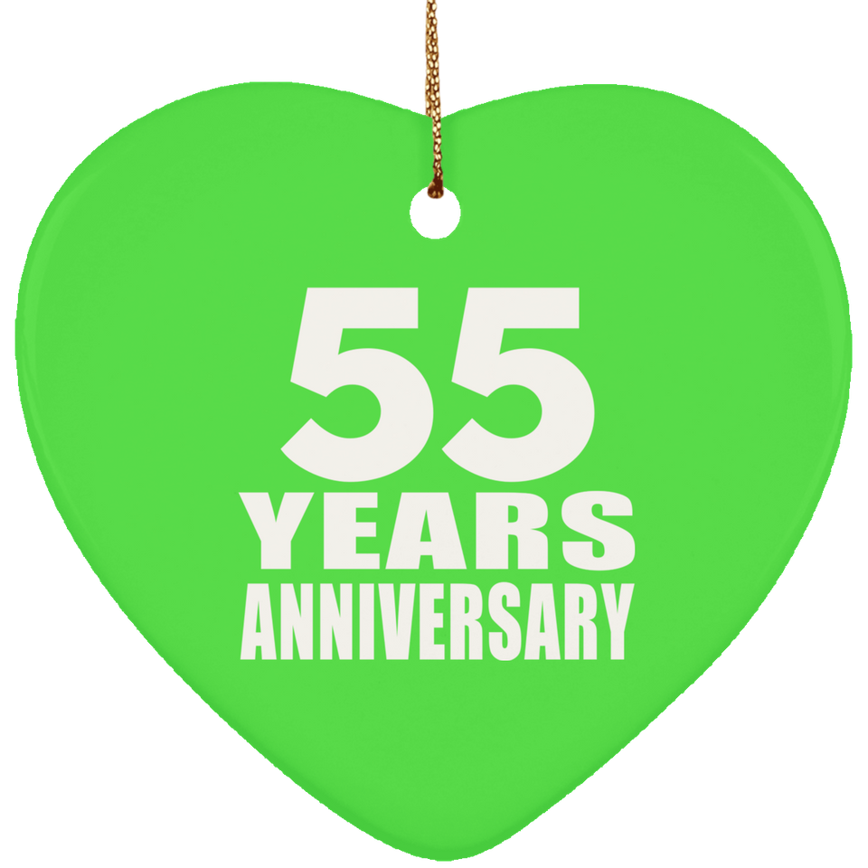 55th Anniversary 55 Years - Heart Ornament