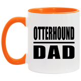 Otterhound Dad - 11oz Accent Mug Orange