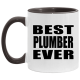 Best Plumber Ever - 11oz Accent Mug Black