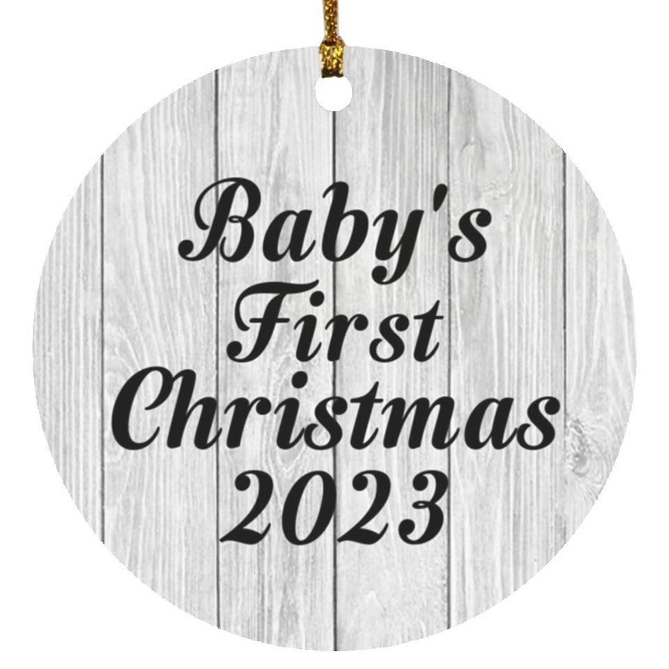 Baby's First Christmas 2023 - Circle Ornament F