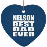 Nelson Best Dad Ever - Heart Ornament