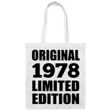 46th Birthday Original 1978 Limited Edition - Tote Bag White