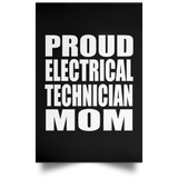 Proud Electrical Technician Mom - Poster Portrait