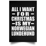 All I Want For Christmas Is My Norwegian Lundehund - Poster Portrait