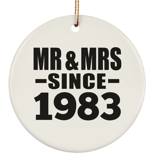 41st Anniversary Mr & Mrs Since 1983 - Circle Ornament