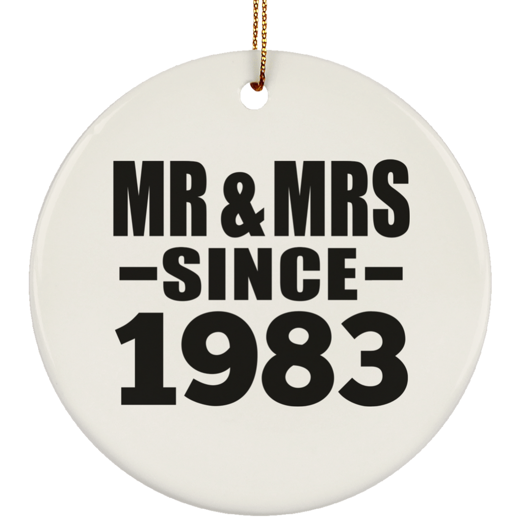 41st Anniversary Mr & Mrs Since 1983 - Circle Ornament