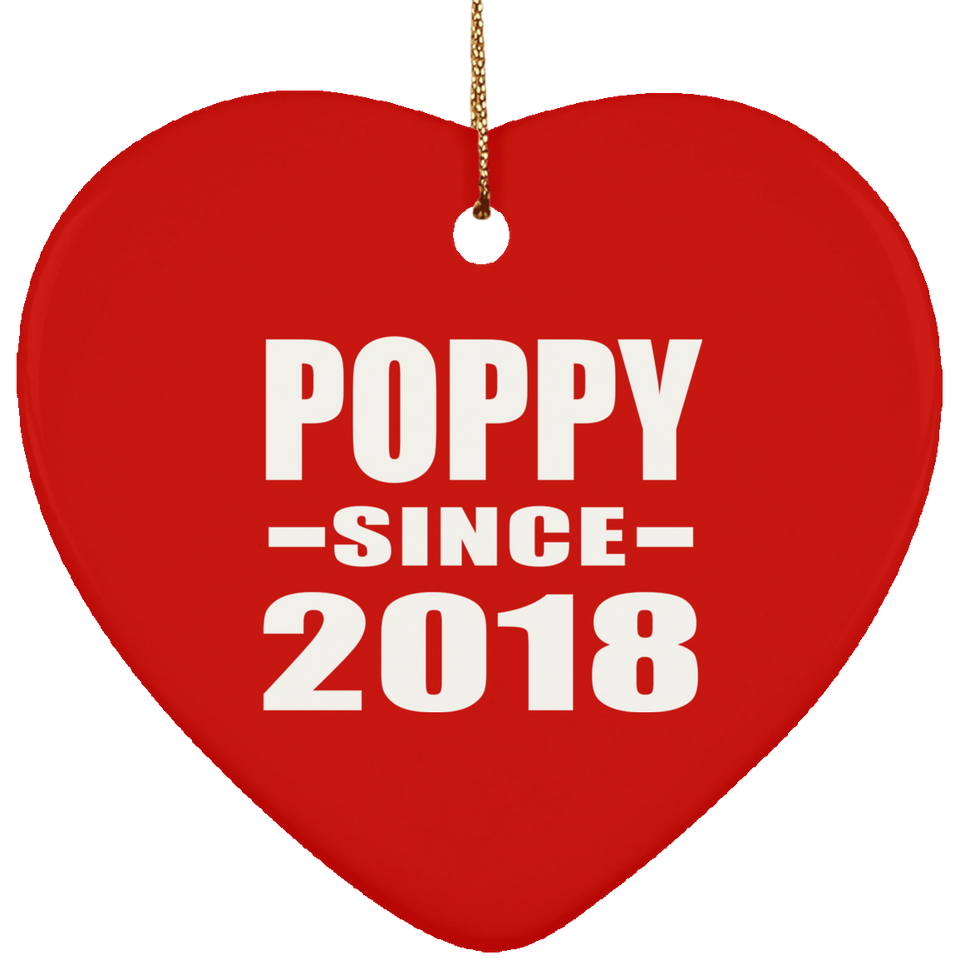 Poppy Since 2018 - Heart Ornament