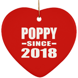 Poppy Since 2018 - Heart Ornament